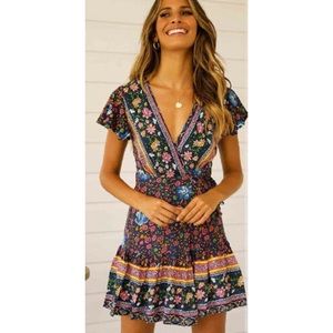 Boho Chic Wrap Dress